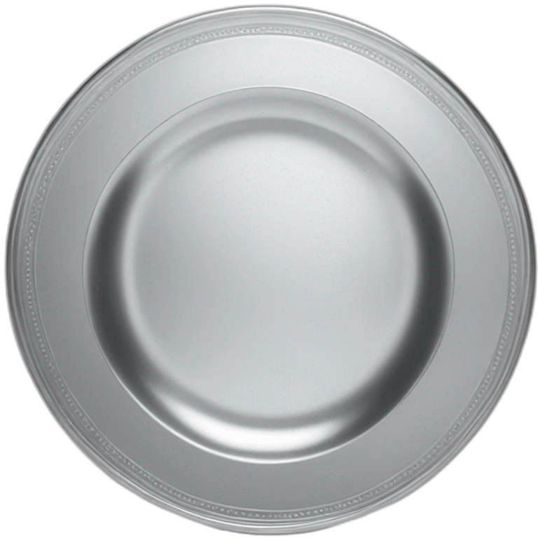 silver dinner plate emoji