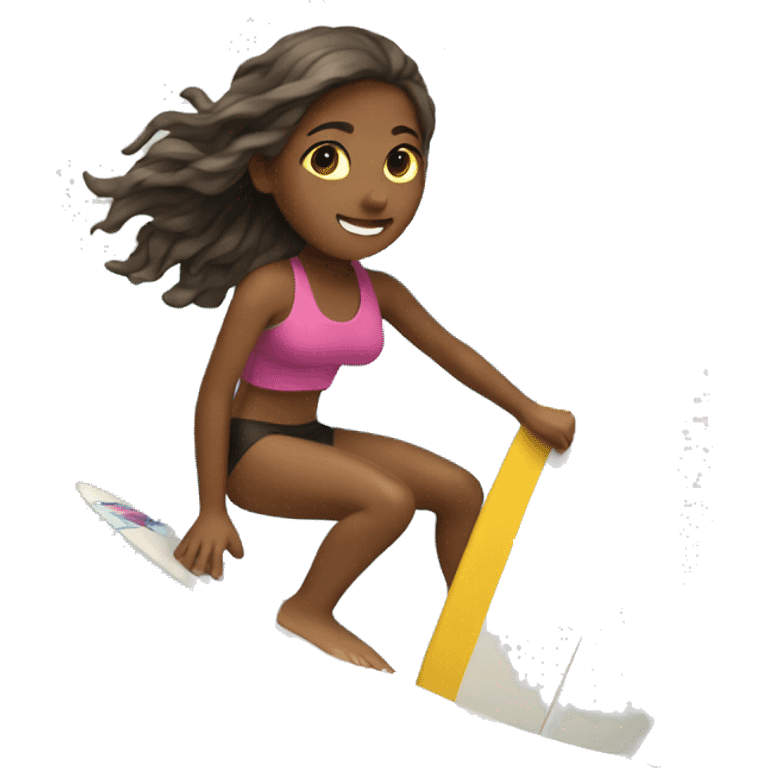 girl surfing emoji