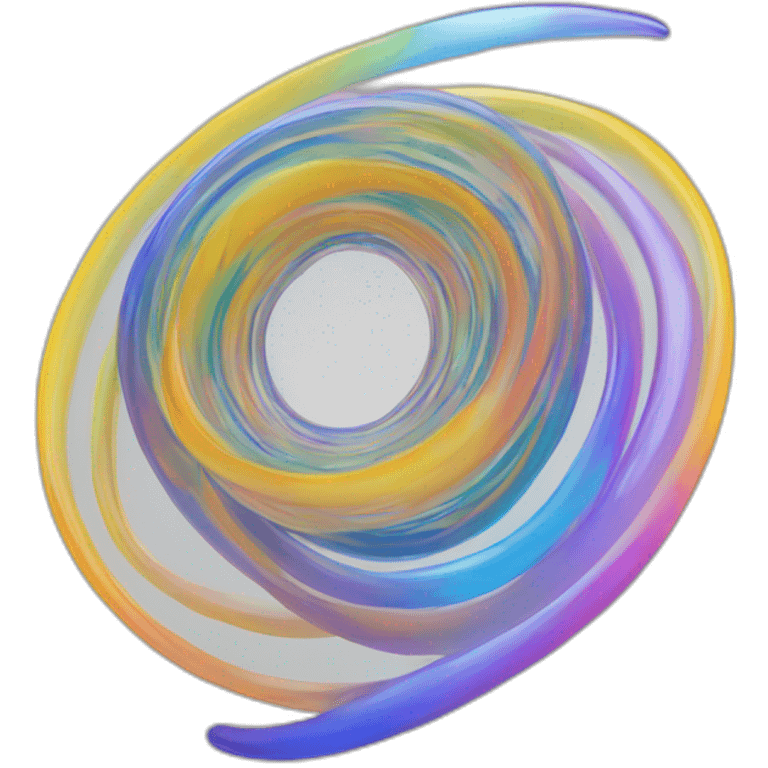 Spirale sphère translucide. Couleurs douces et vives. Détaillé et irisé. emoji