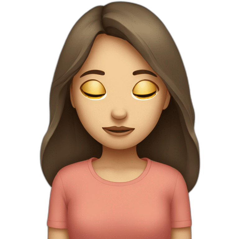 replacing depression with exhaustion girl emoji