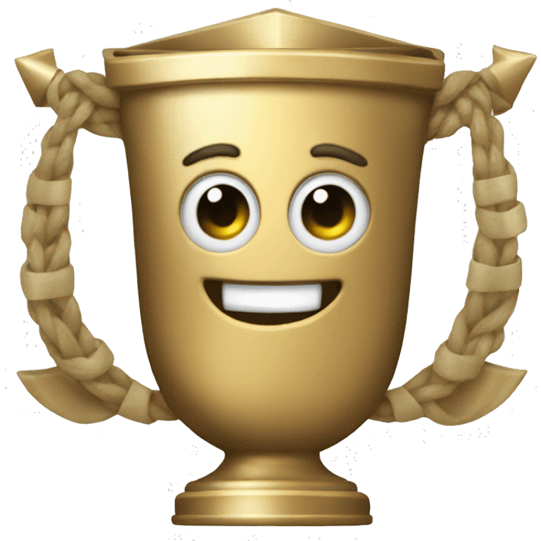 Ship holding a trophy emoji