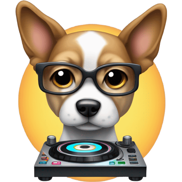 Dog on dj decks  emoji