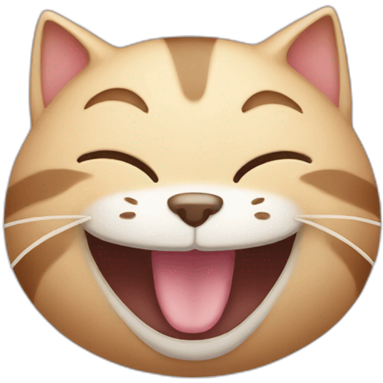 Cat laughs emoji