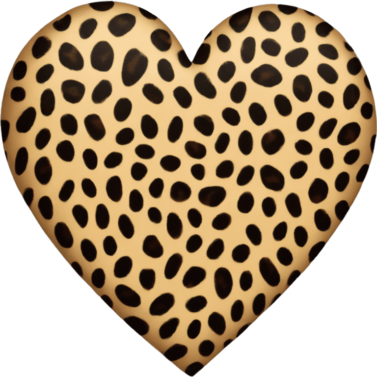 Leopard print heart emoji