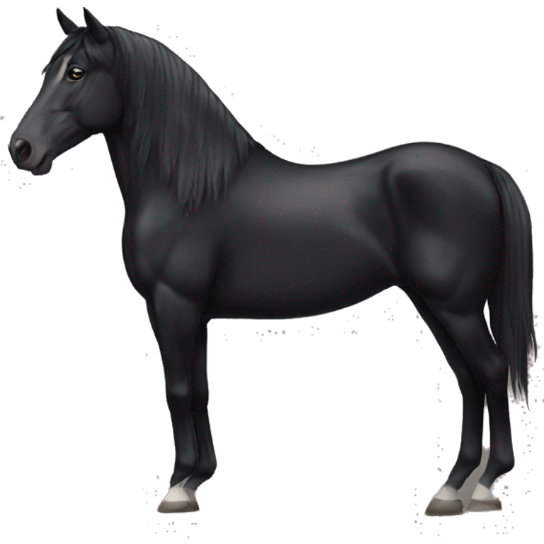 Black horse  emoji