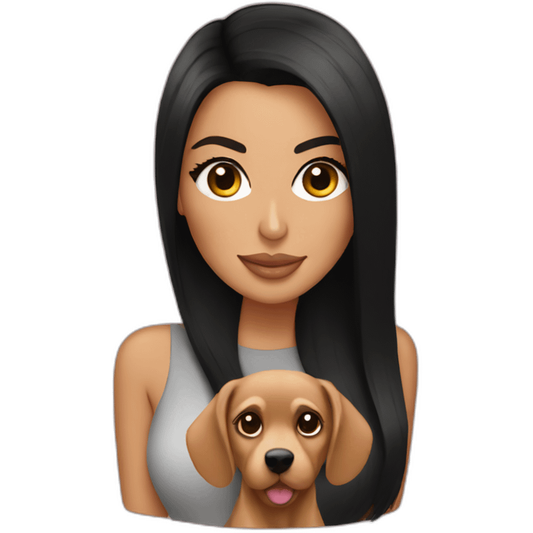 Kim kardashian with a dog emoji