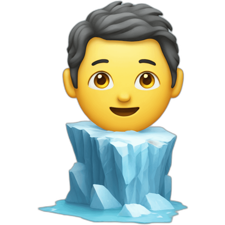 person on iceberg emoji