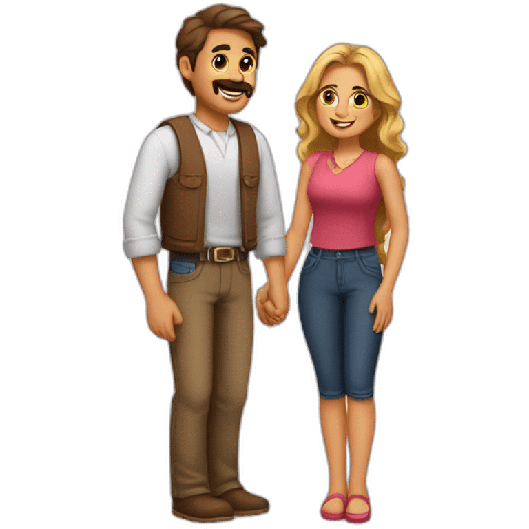 Hombre y mujer enamorados emoji