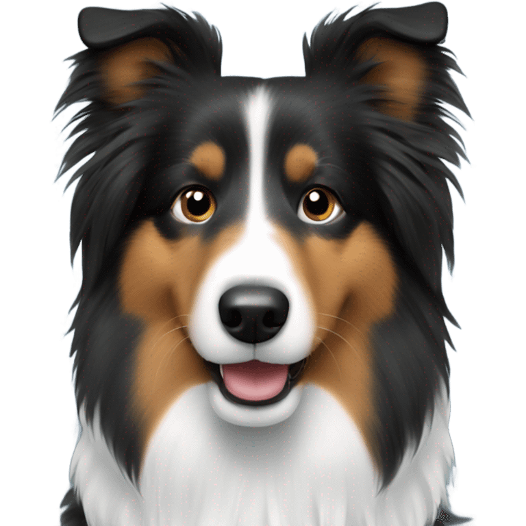 Black Sheltie  emoji