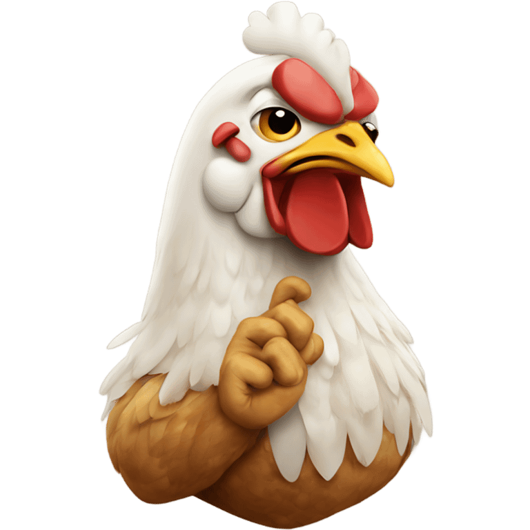 Chicken smoking emoji