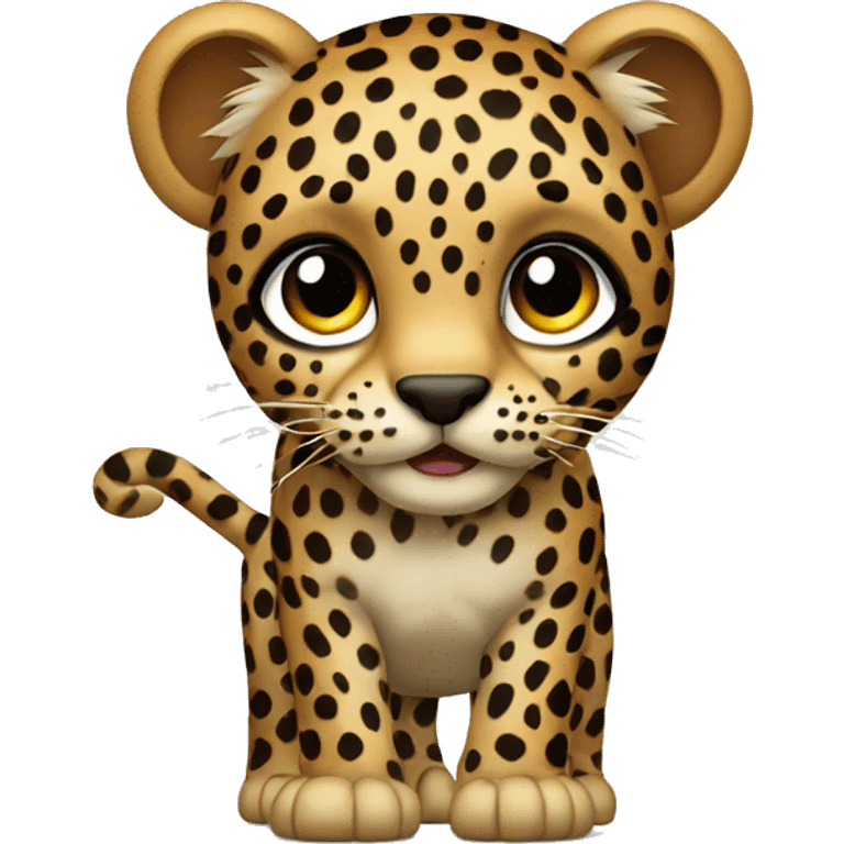 leopard with back to the camera emoji