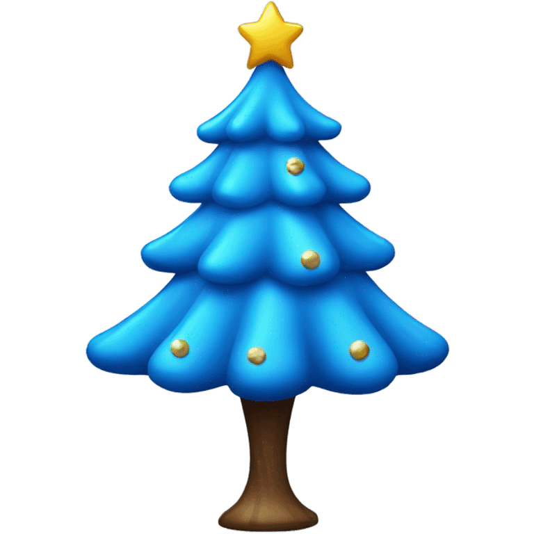 Dancing blue Christmas tree  emoji