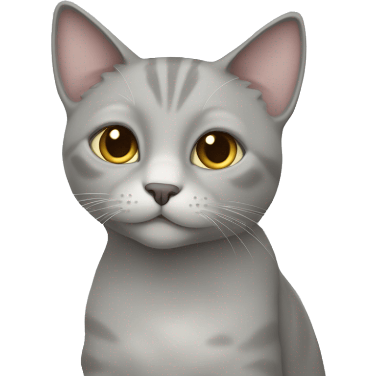 lovely light grey cat(patternless) emoji