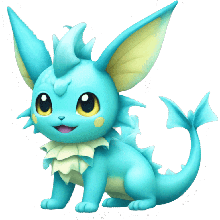 Kawaii Vaporeon full body emoji