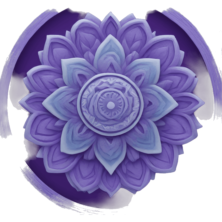 Purple and blue mandala emoji