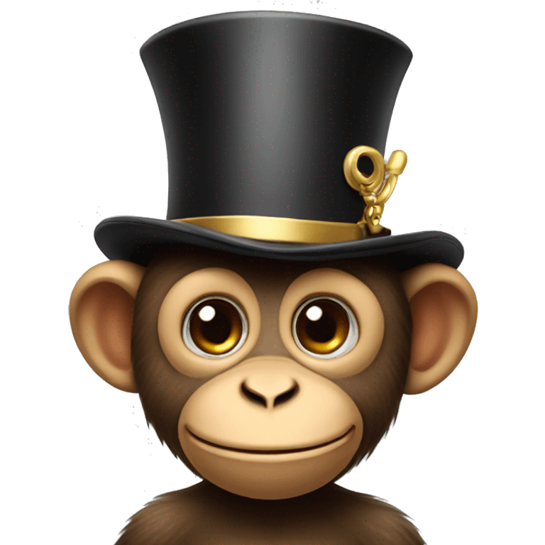 monkey with a tophat emoji