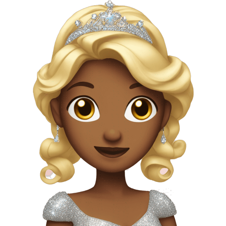 princess with sparkly dress emoji