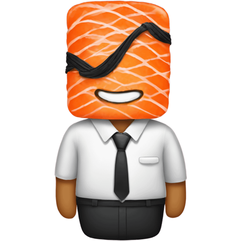 Sushi wearing a tie emoji