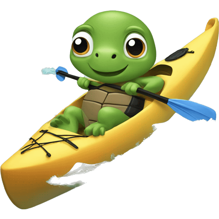 turtle kayaking emoji