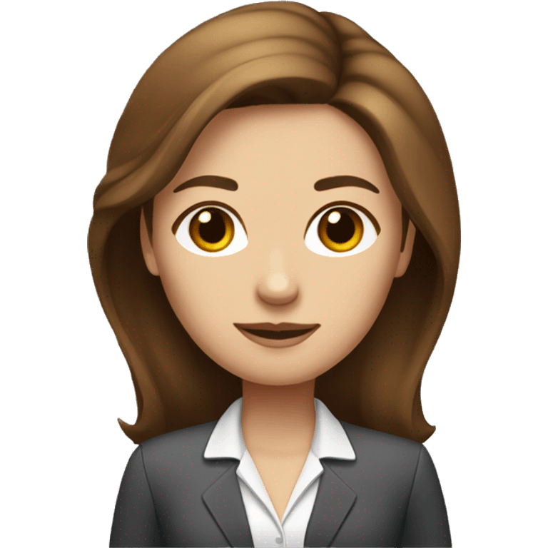 yound business lady with brown hair emoji