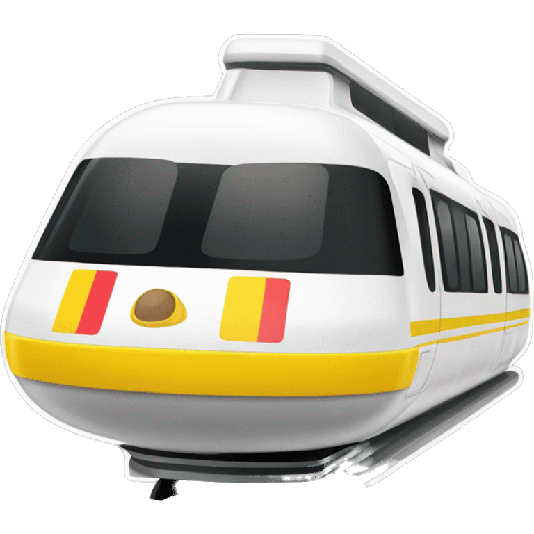 Disney world iconic vintage monorail white with yellow line emoji