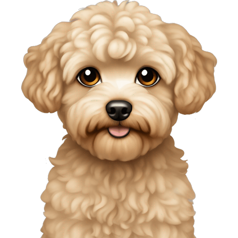 Light brown and beige maltipoo  emoji