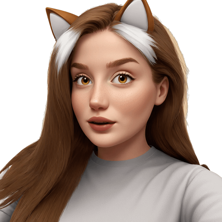 girl with cat ears emoji