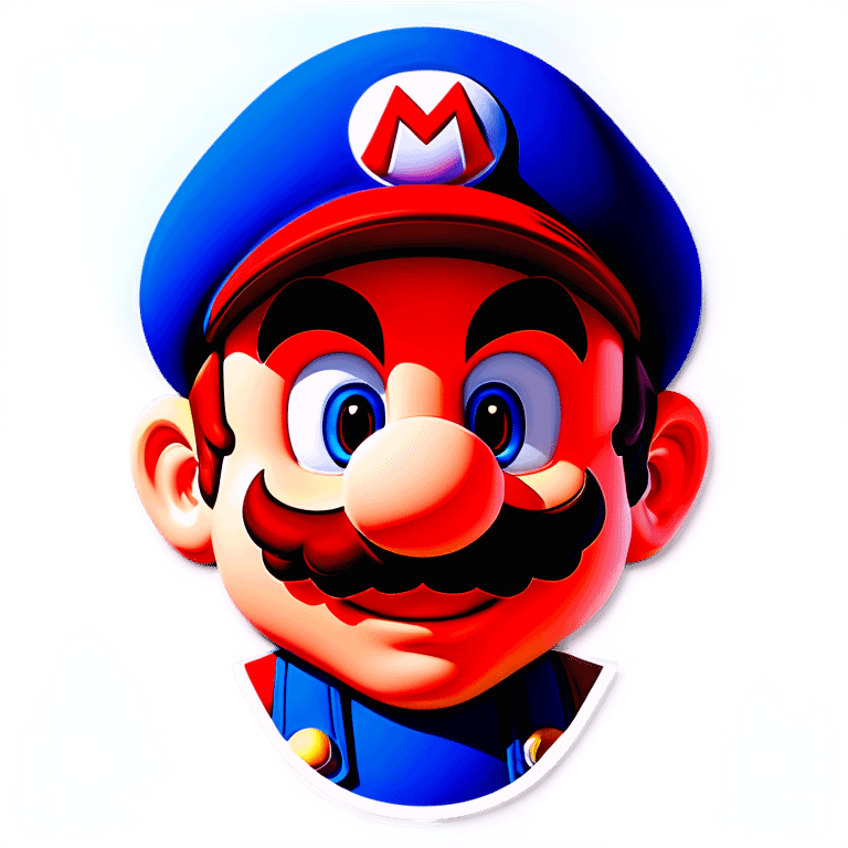 Mario blue emoji