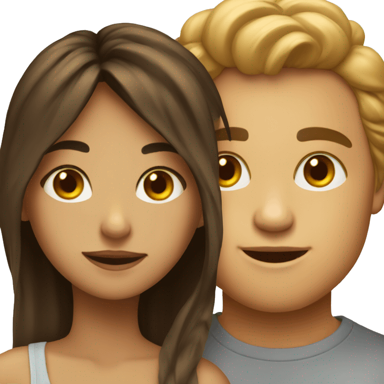 A beautiful girl with a beautiful boy emoji