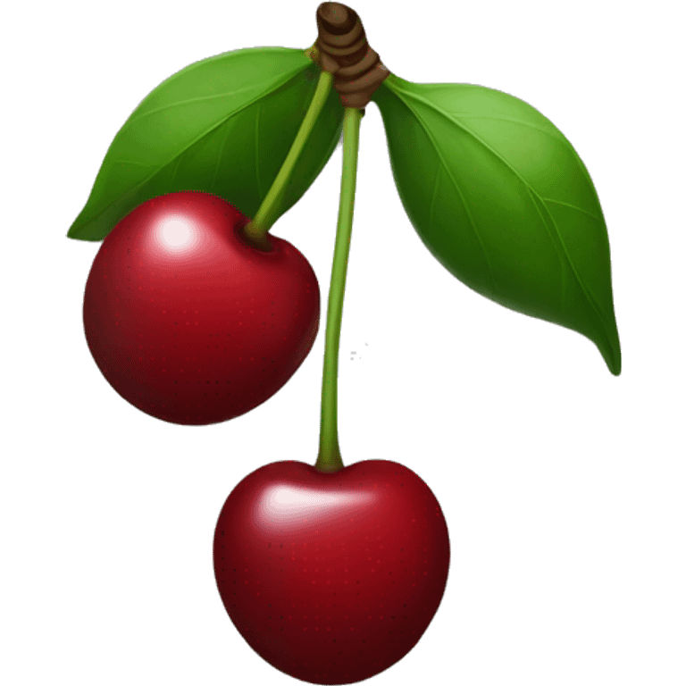 a single cherry that is black emoji