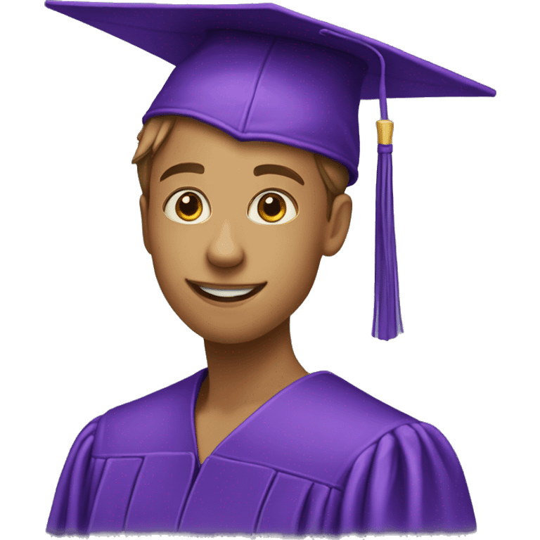 Purple graduation cap  emoji