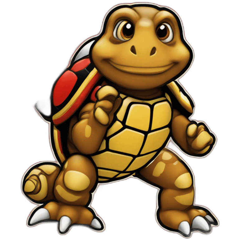 University of Maryland Mascot Testudo the terrapin, Red shell diamond back colors matching maryland flag red gold black yellow emoji