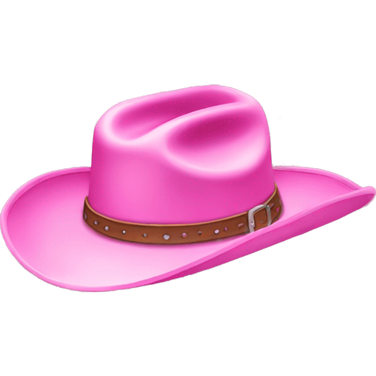 Cowboy hat pink emoji