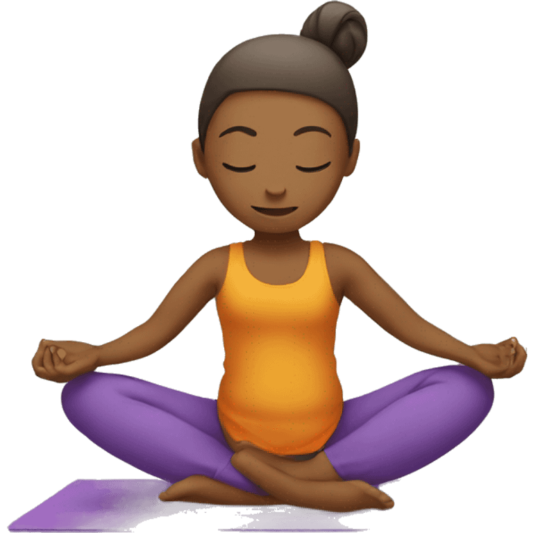 YOGA WITH LETTER L emoji