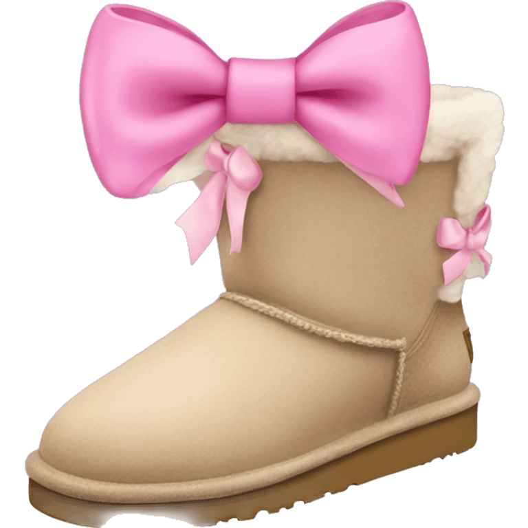 Ugg with a pink bow emoji