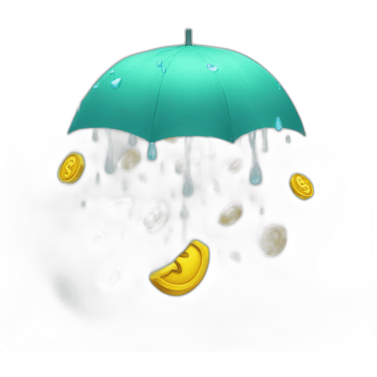 dollar rain emoji