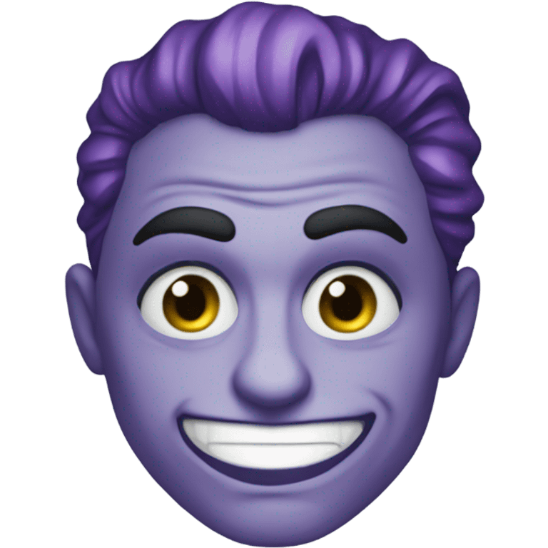 DCs joker with eyelashes and glitter blue eyeshadow emoji