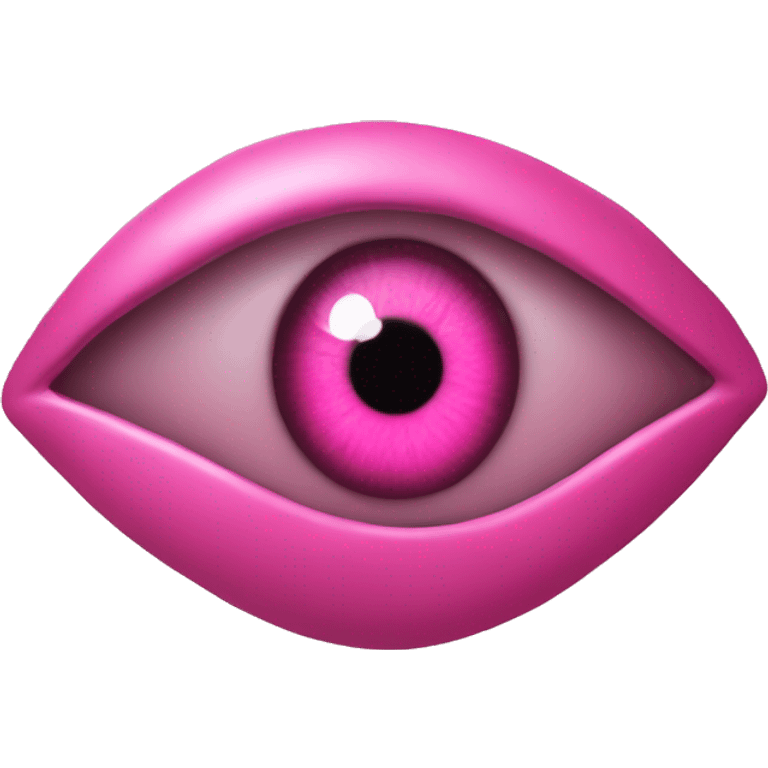 Pink evil eye emoji