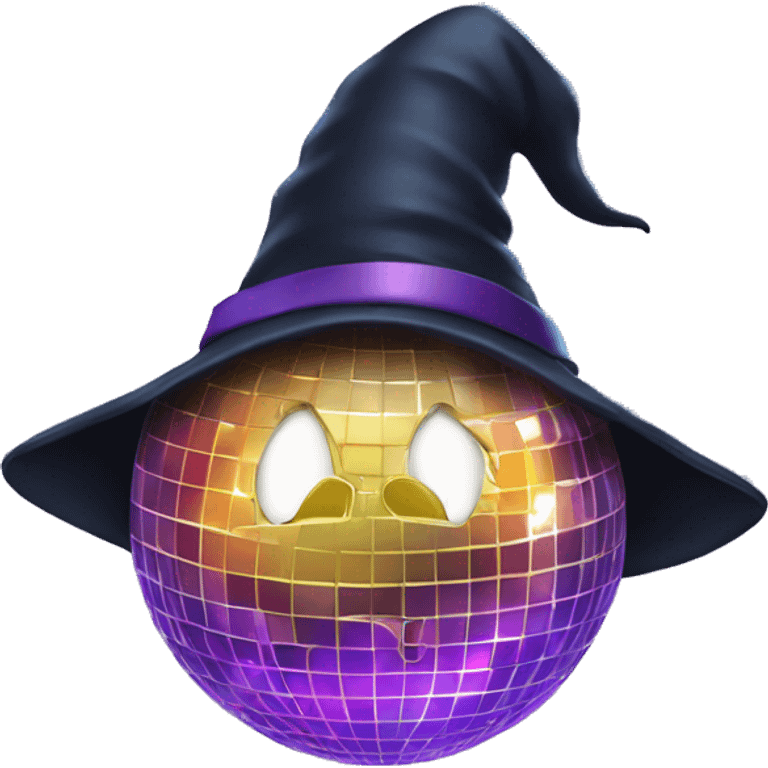 Witch disco ball emoji