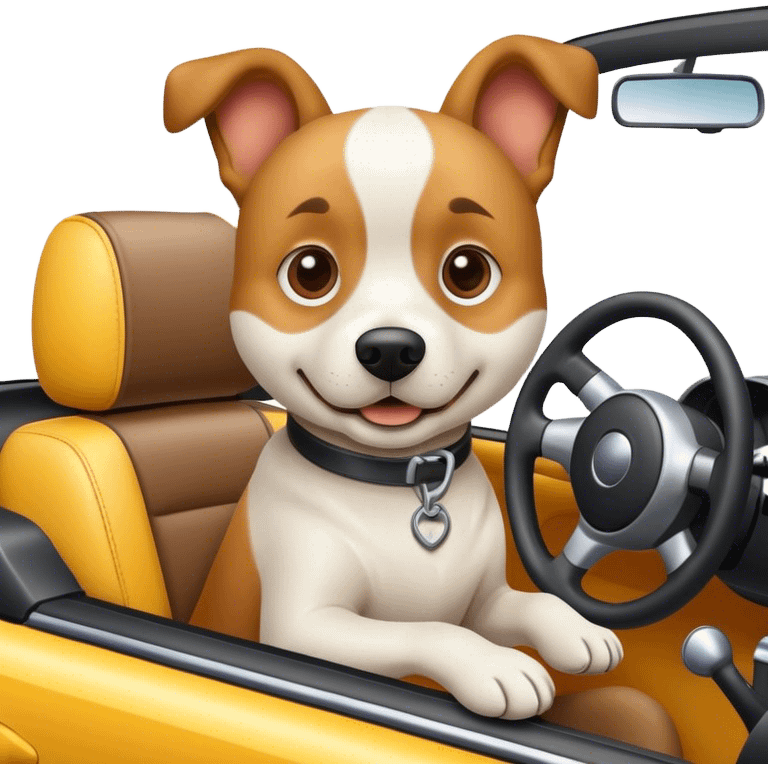 Dog  driving emoji