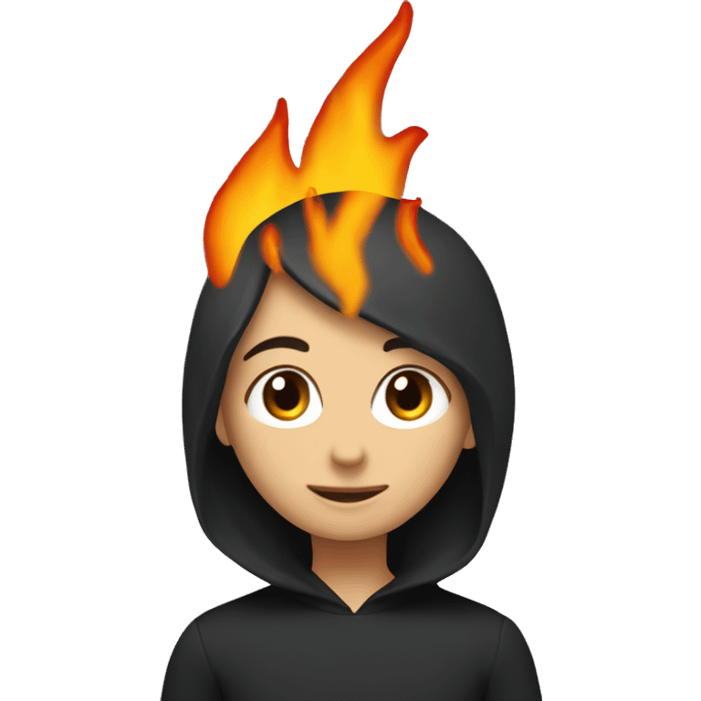 Schwarzes Herz mit Feuer emoji