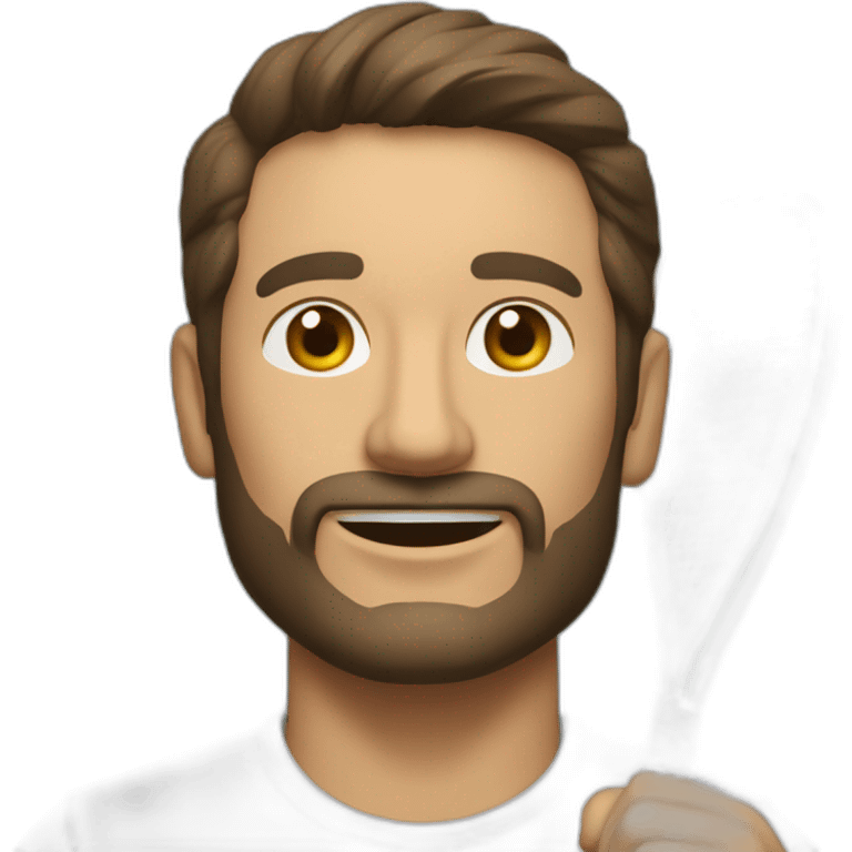 hombre de 40 años jugando al paddel emoji