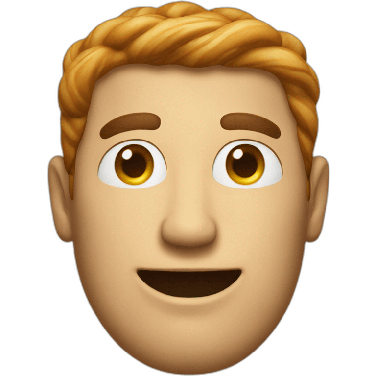 man with brioche face emoji