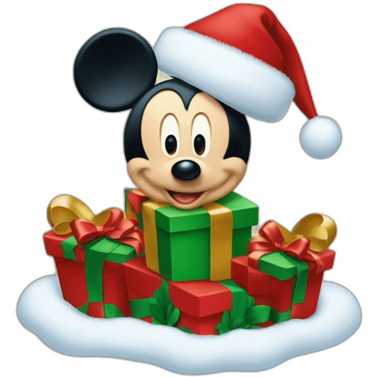 Mickey mouse christmas emoji