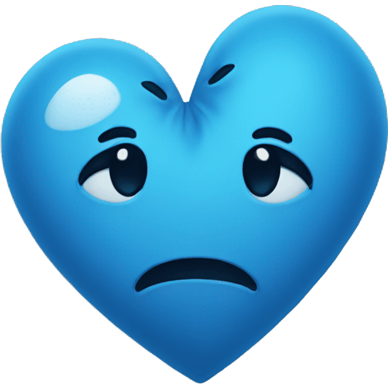 Blue broke heart emoji