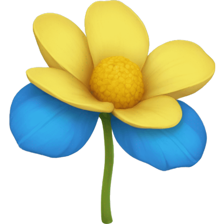 yellow blue flower emoji