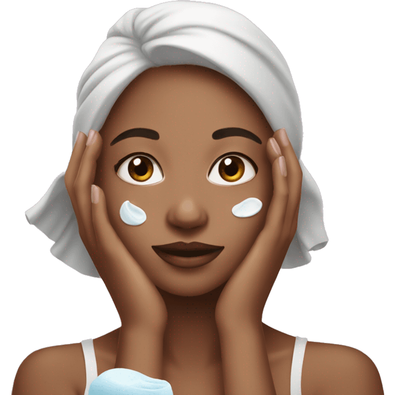 Girl doing skincare emoji