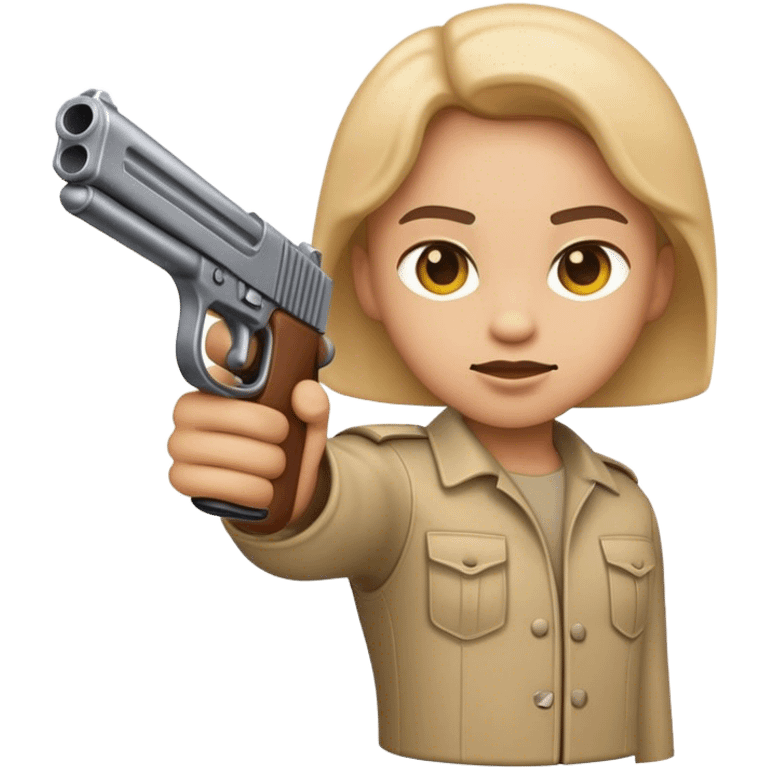 emoji holding gun emoji