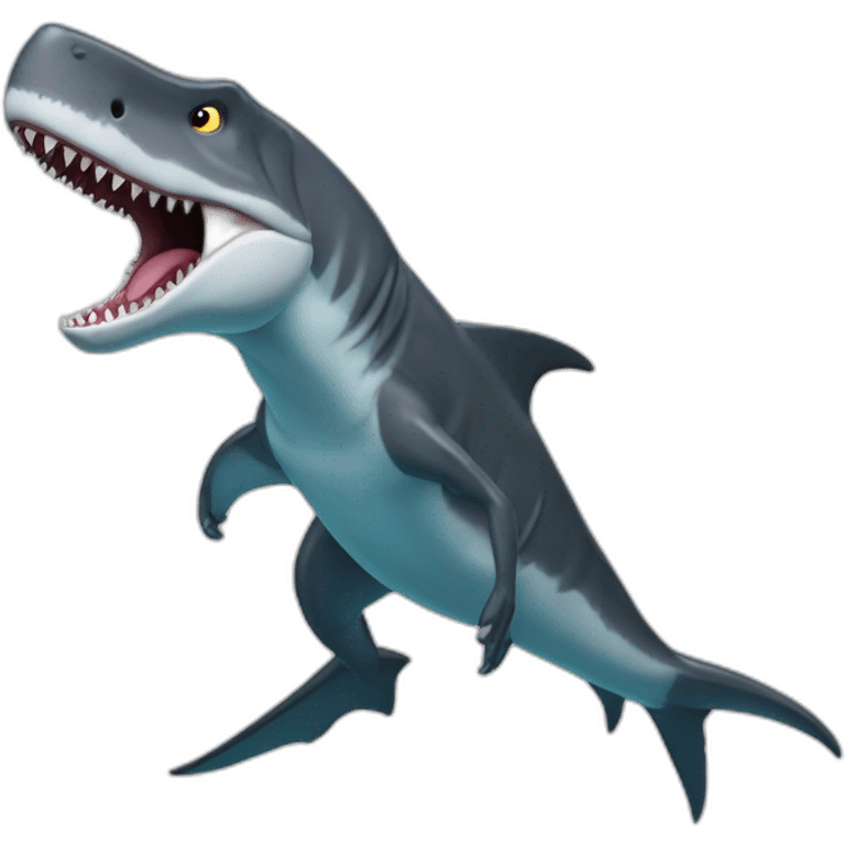 Requin sur t-rex emoji