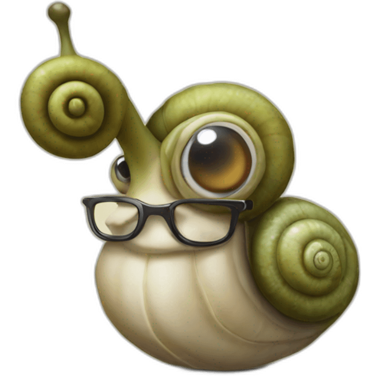 nerd snail emoji